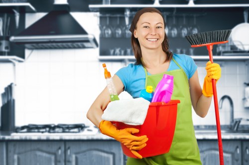 A local commercial cleaning team handling shared office spaces in E8