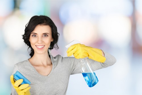 Local carpet cleaner treating stains in an E8 home