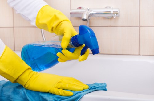Clean oven racks and trays after a professional appliance clean