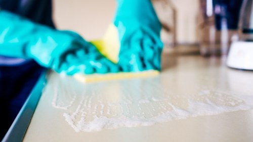 Upholstery cleaning process for fabric and leather sofas in East London