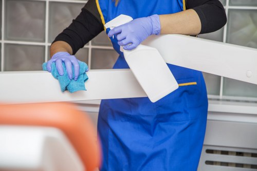 Professional after builders clean in a commercial space in E8